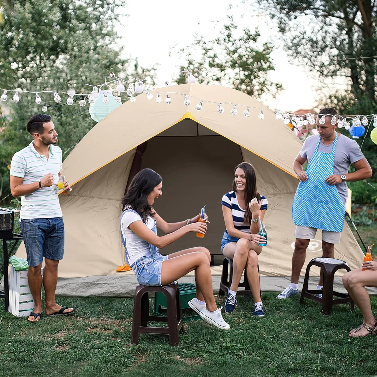UNP Camping Tent 2/3/4/6 Person Dome Tent, Easy to Set Up for Camping, Lightweight Camping Tent, Portable Camping Tent for Outdoor and Backpacking Beaches