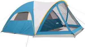 UNP Camping Tent with Screen Room, Portable 6 Person Camping Tent with Screen Porch, Family Dome Tent for Camping Outdoor - 14'x11'x72''(H)