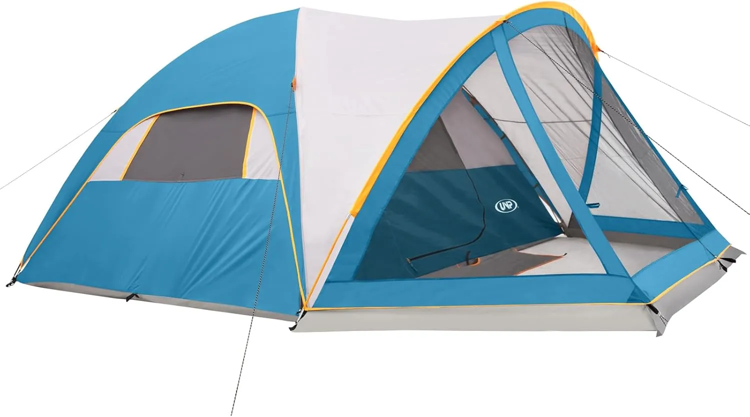 UNP Camping Tent with Screen Room, Portable 6 Person Camping Tent with Screen Porch, Family Dome Tent for Camping Outdoor - 14'x11'x72''(H)