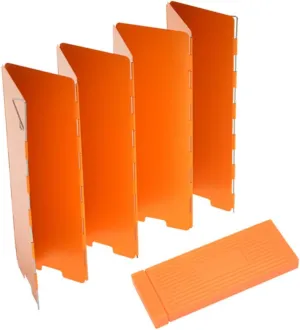 UPKOCH Folding Stove Windscreen for Camping Lightweight and Portable Wind Shield for Outdoor Picnics and Cooking Yellow Space Saving Enhance Efficiency
