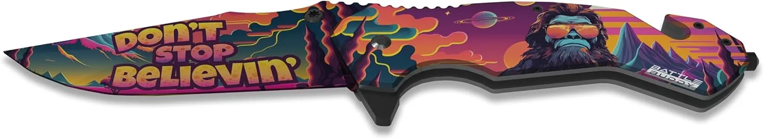 Urban Legend Knives, Funky Knife, Digital Printing On Blade, Fun Pocket Knife