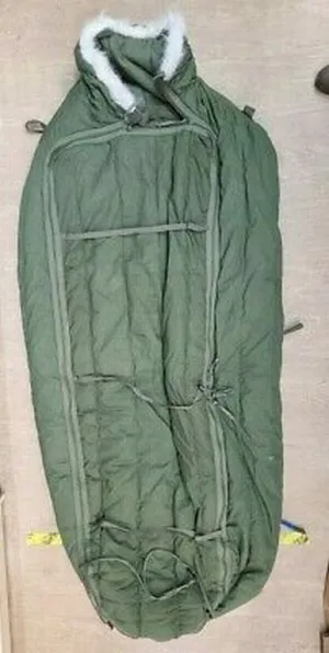 US Military Issue Casualty Down Insulated Olive Green Evacuation Bag,Liner & Carrier"NEW"