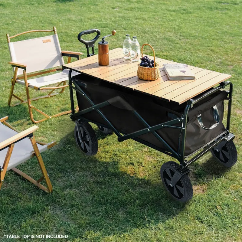 Utility Camping Trolley for with Foldable Technologically advanced Adventure Smart design Multipurpose 2-in-1 Table & Top Outdoor