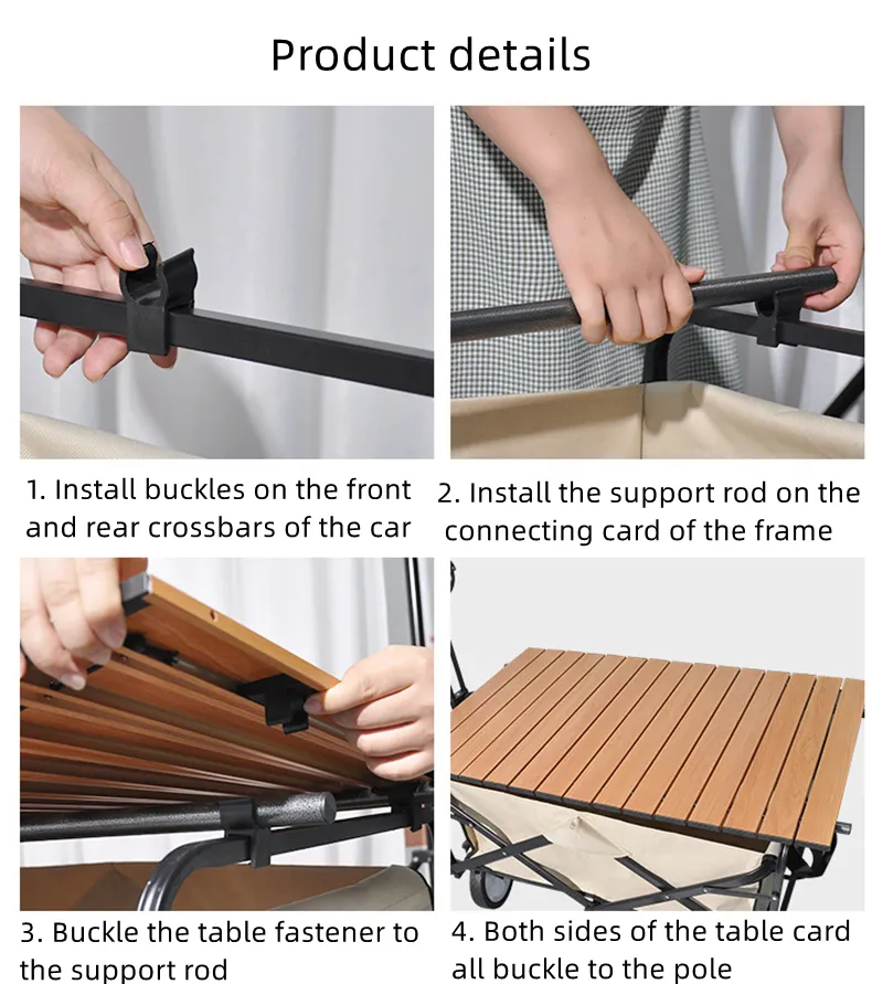 Utility Camping Trolley for with Foldable Technologically advanced Adventure Smart design Multipurpose 2-in-1 Table & Top Outdoor