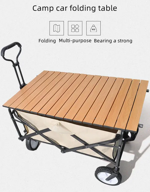 Utility Camping Trolley for with Foldable Technologically advanced Adventure Smart design Multipurpose 2-in-1 Table & Top Outdoor