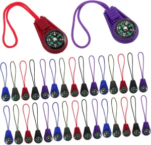 VANZACK Compass for Kids 50pcs Lanyard Compass with Name Tags Fashionable and Portable Outdoor Navigation Tool