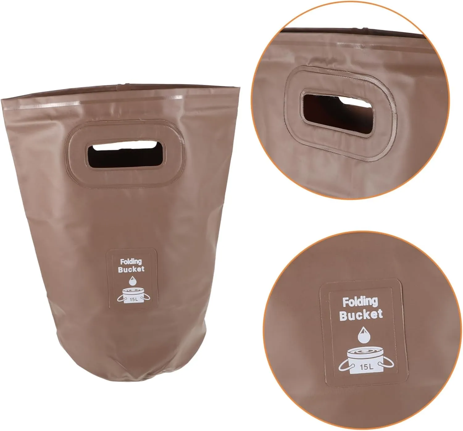VANZACK Foldable Water Bucket for Camping Portable Fishing Bucket Carry Handle Durable Outdoor Storage Pail
