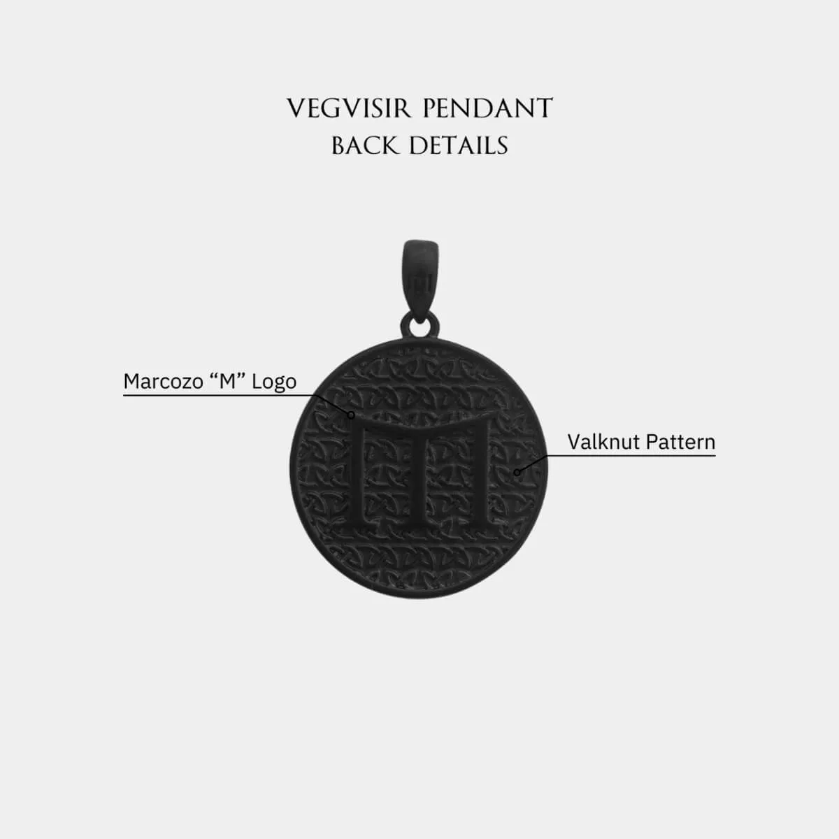 Vegvisir Pendant - Black