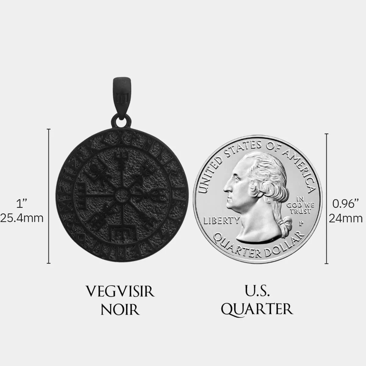 Vegvisir Pendant - Black