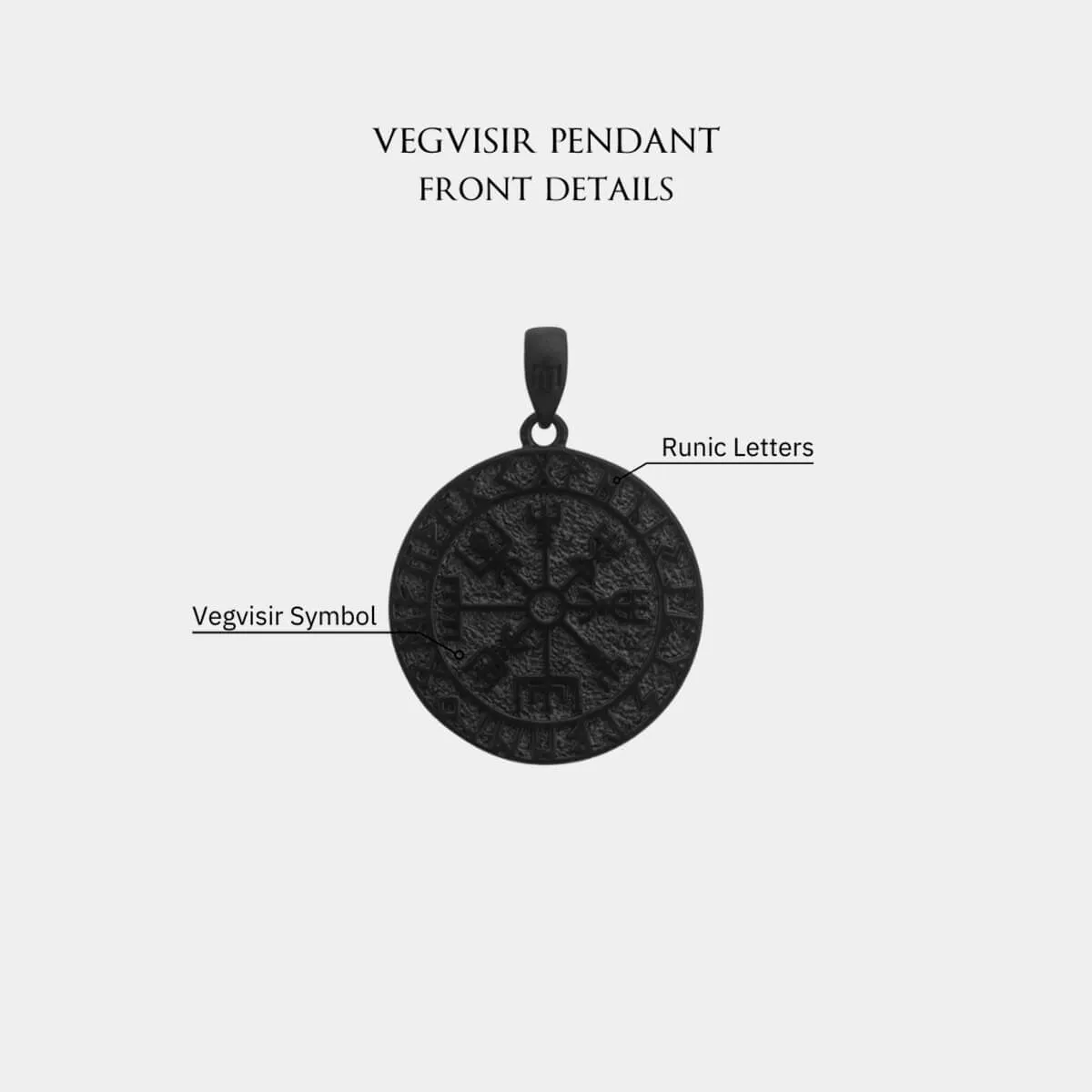 Vegvisir Pendant - Black