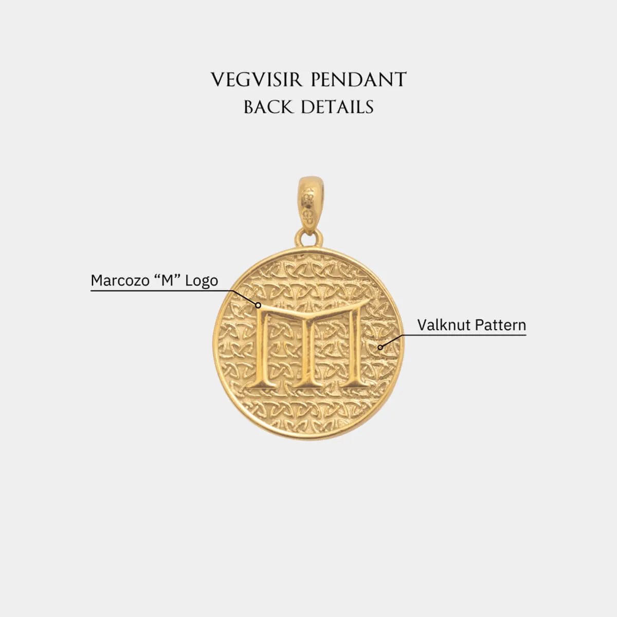 Vegvisir Pendant - Gold