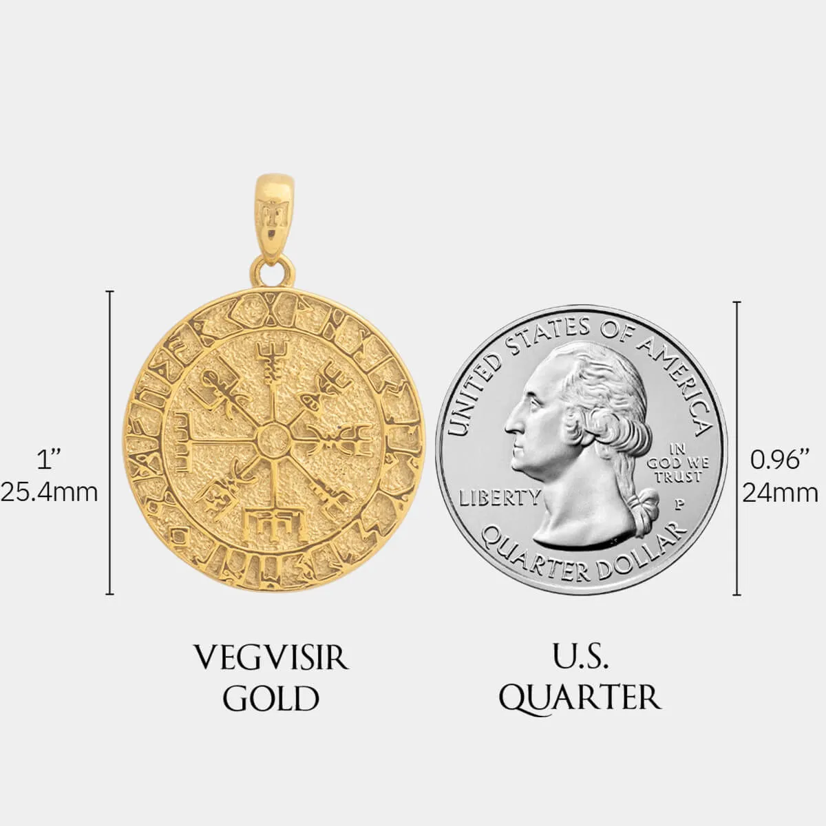 Vegvisir Pendant - Gold