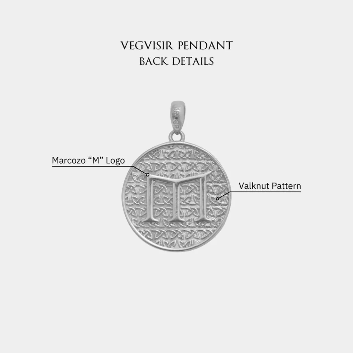 Vegvisir Pendant - White Gold