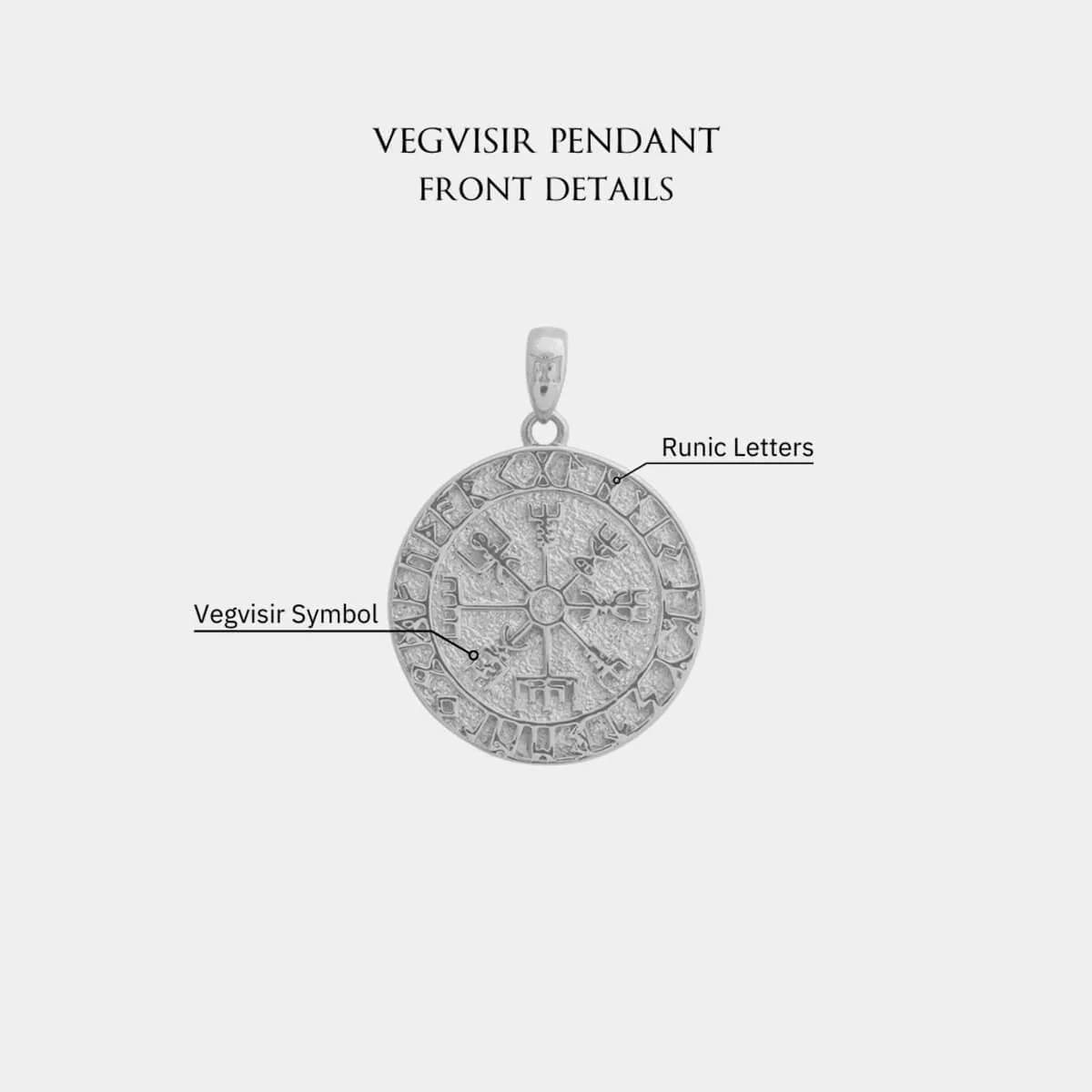 Vegvisir Pendant - White Gold