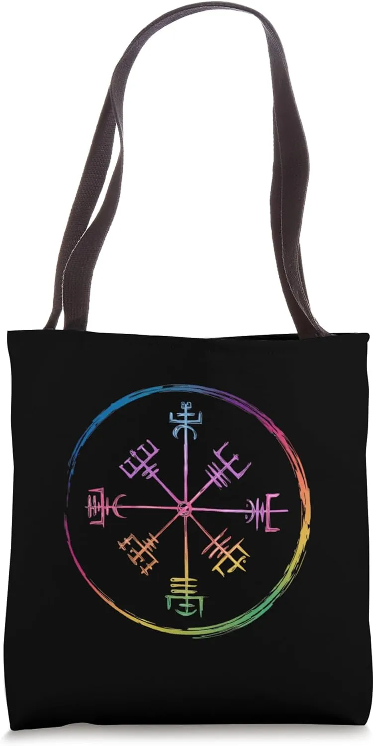 Vegvísir Viking Compass Norse Mythology Protection Tote Bag