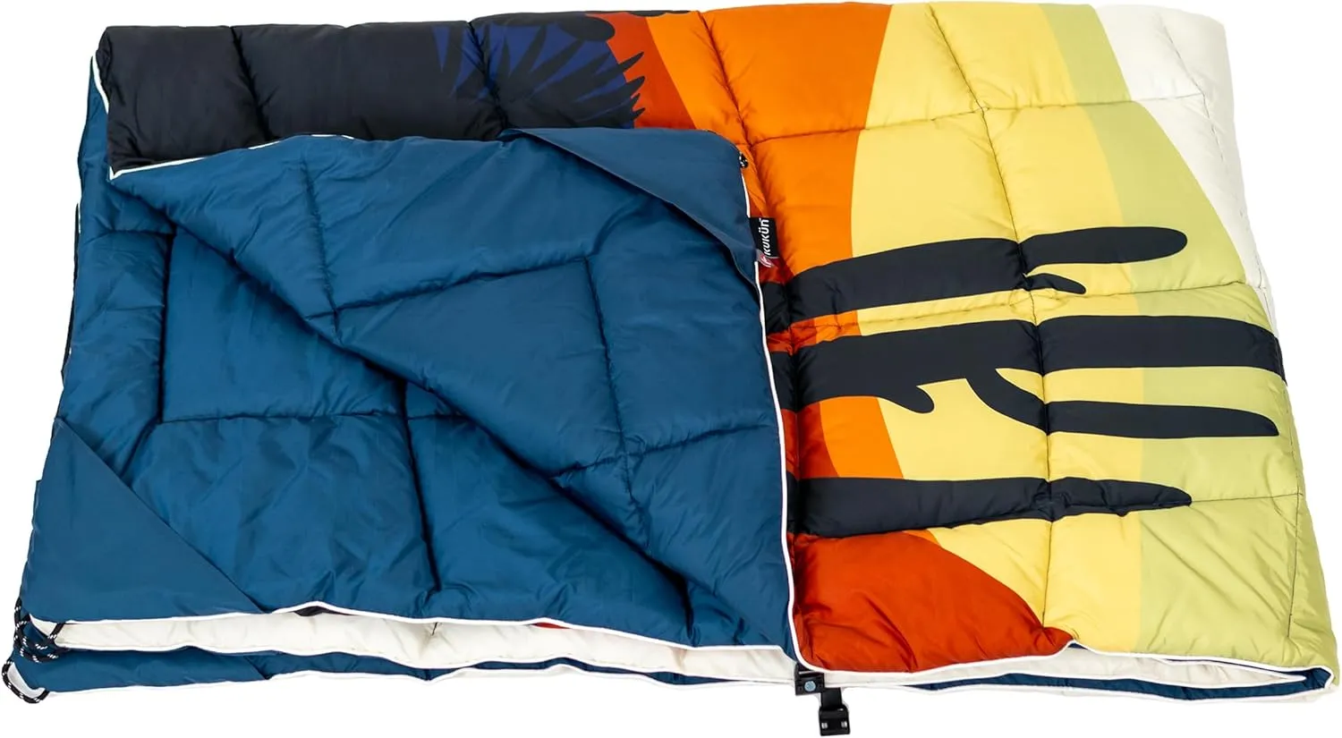 Versatile Packable Outdoor Camping Blanket, Puffy Blanket, Primaloft® Insulation, Warm, Durable, Lightweight, Waterproof, Oversize, Beach, Stadium, and More! 55"x80" (Desert)