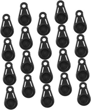 VICASKY 20pcs Tent Clip Clamp Awning Tent Tarp Camping Tent with Tarp Clip Canvas Tarp Duty Up Tent Tents Clips Shade Tarps Camping Tarp Clamps for Outdoor Tarp Clamps Black Plastic