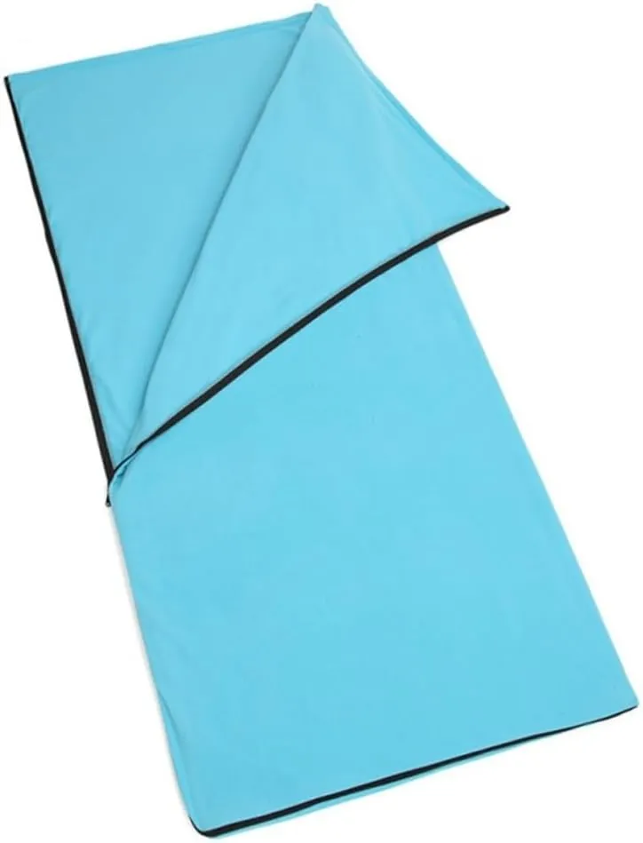 VICASKY Camping Cool Weather Fleece with Storage Bag Lightweight for Hiking Outdoor Activities Sky Blue