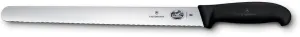 Victorinox Cutlery Wavy Edge Slicing Knife, Black Fibrox Handle