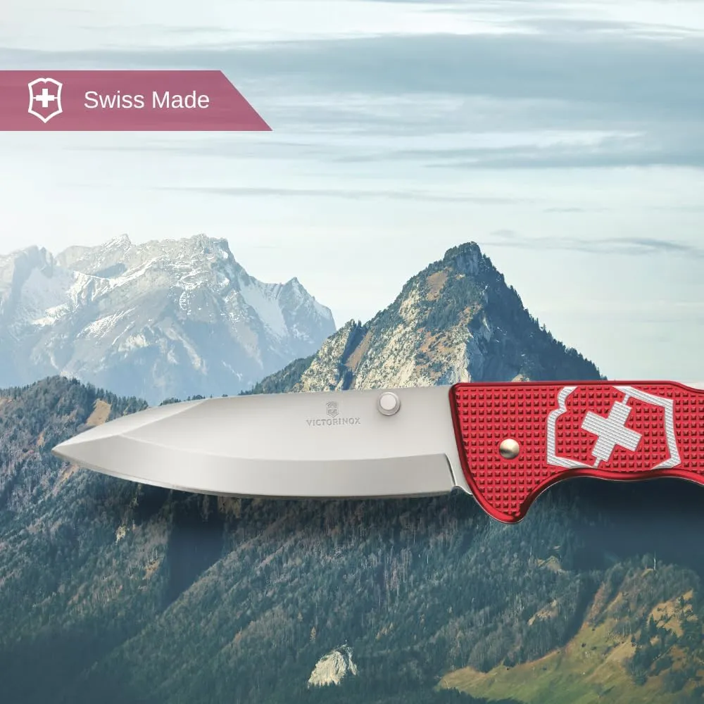 Victorinox Evoke Swiss Army Knife, Featuring a Foldable Blade with Thumb Stud and Lockback Mechanism