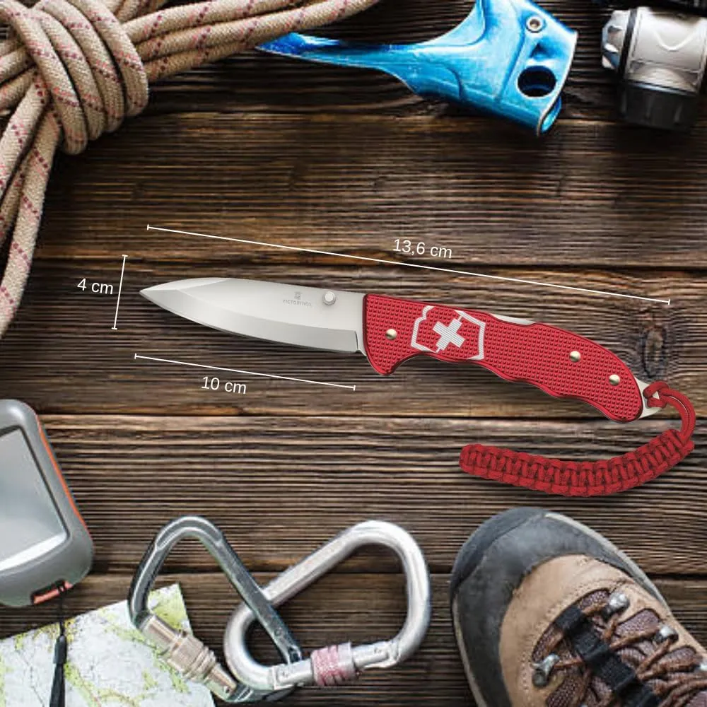 Victorinox Evoke Swiss Army Knife, Featuring a Foldable Blade with Thumb Stud and Lockback Mechanism