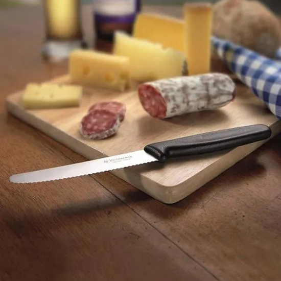 Victorinox Swiss Classic 6 Piece Steak Knife Set Serrated Round Black V6.7833.6
