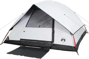 vidaXL Family Tent Dome 6-Person White Blackout Fabric Waterproof