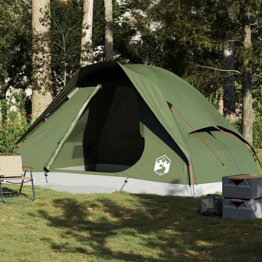 vidaXL Family Tent Dome Camping Shelter Utility Tent Blackout Fabric Waterproof