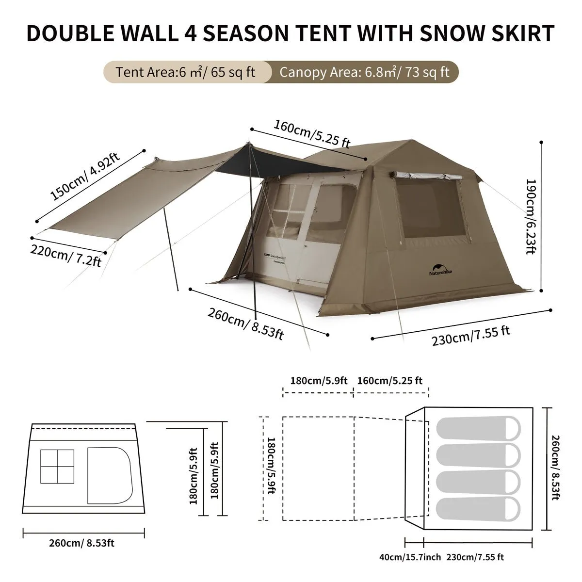 Village 6.0 Family Tent【Canopy Version】
