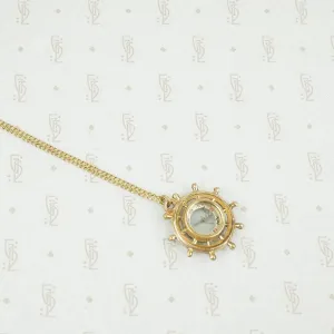 Vintage 19th century Ships Wheel Compass Pendant
