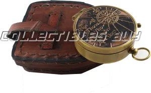 Vintage Antique NOT All Those WHO Wander are Lost Compass – Nautical Brass Ship Direction Finder, Inspirational Marine Quote, Decorative Navigation Tool