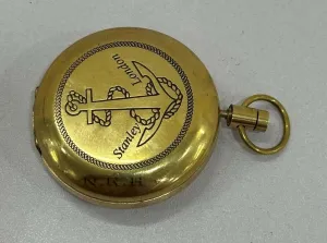 Vintage Brass Pocket Compass Nautical Handmade Replica Marine Anchor Pocket Compass Collectible Gift Gold Brass Pocket Compass Compass for Hiking Camping Hunting Climbing