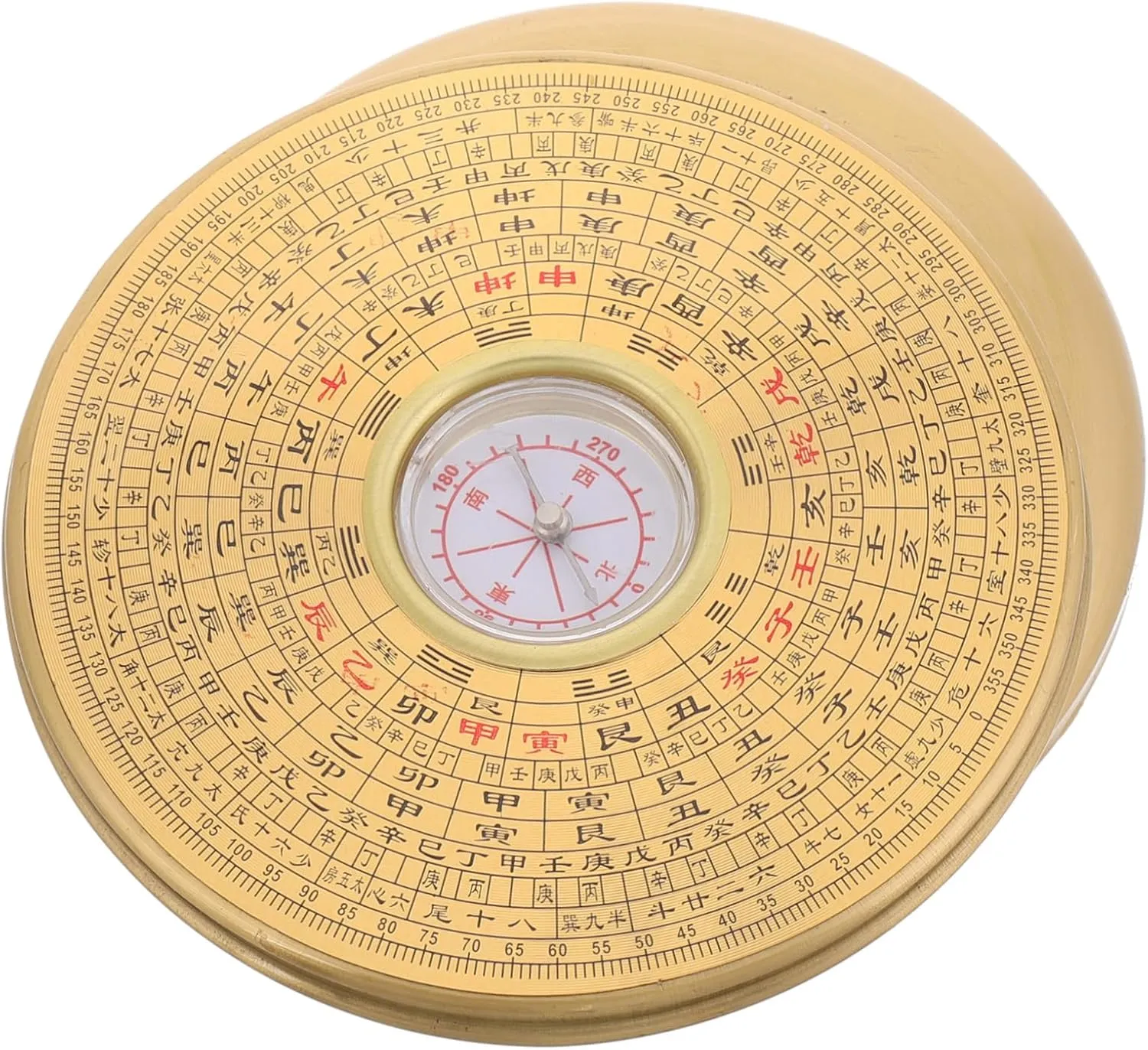 Vintage Pocket Compass Solid Copper Outdoor Navigation Tool for Camping Acrylic Cover