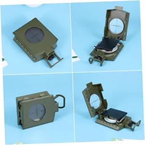 Vintage Style Compass in Outdoor Green Sturdy Zinc Alloy for Camping Daily Use
