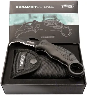 Walther Karambit Defense Knife KDK Messer 4.5" 440C Pouch Gift Boxed