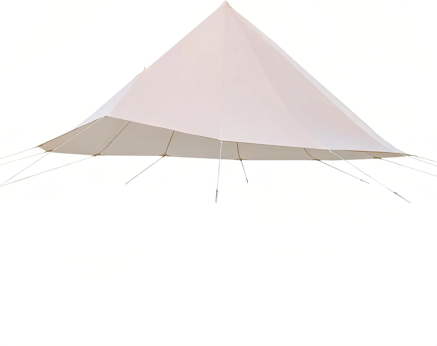 Waterproof 4 Season Rain Fly for Canvas Bell Tent 13.1FT Bell Tent Rain Cover Protector Lightweight Oxford Nylon Yurt Tarp Beige No Stove Jack (for 13.1ft Bell Tent (Base Diameter 4m))