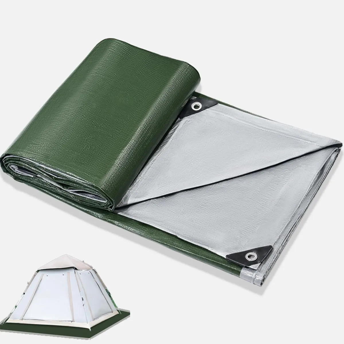 Waterproof Camping Tarp, Camping Tent Tarps, Hiking Tarp, Sun Tarp, Ground Tarp, Portable Travel Lightweight Ground Sheet Mat (3x3m(118x118in))