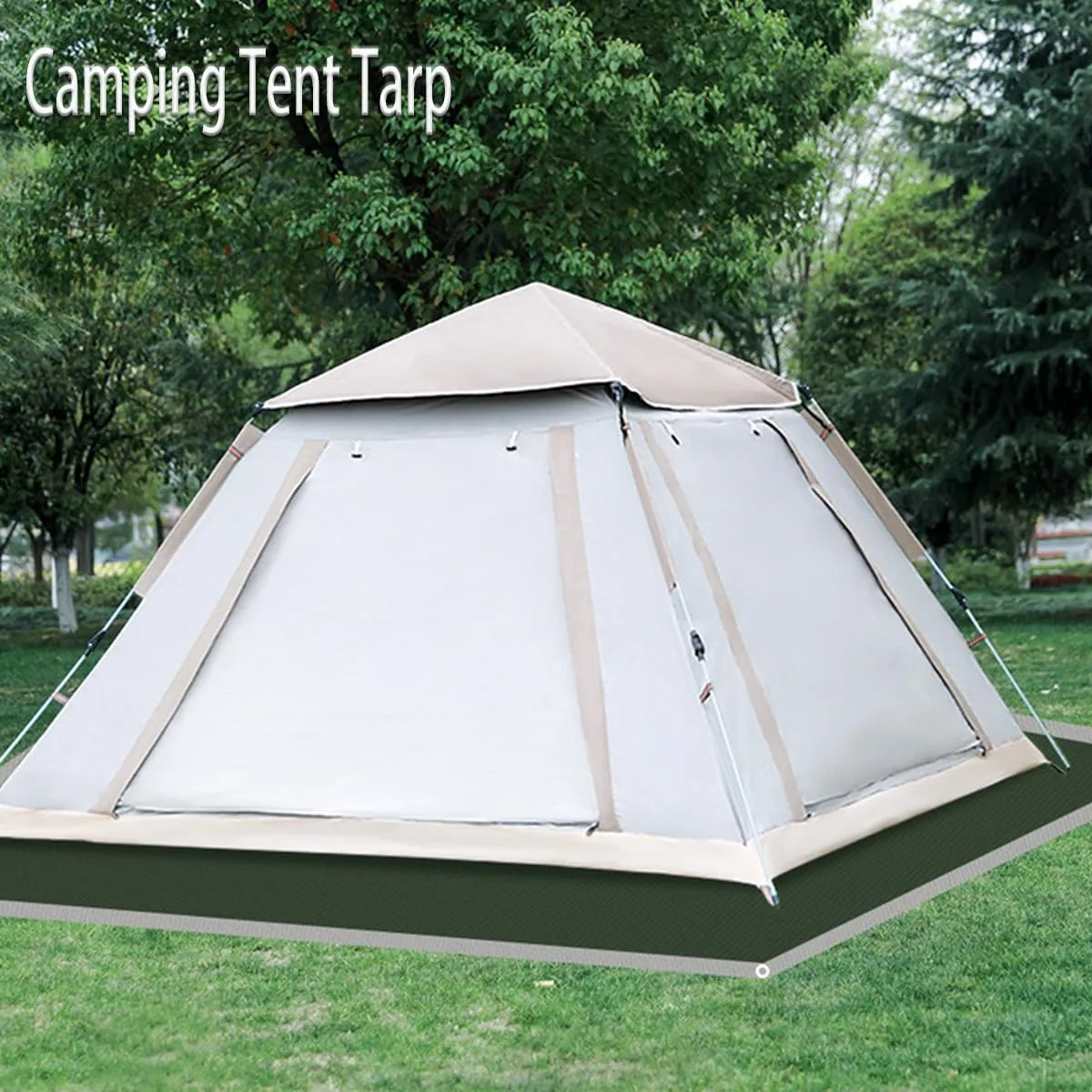Waterproof Camping Tarp, Camping Tent Tarps, Hiking Tarp, Sun Tarp, Ground Tarp, Portable Travel Lightweight Ground Sheet Mat (3x3m(118x118in))