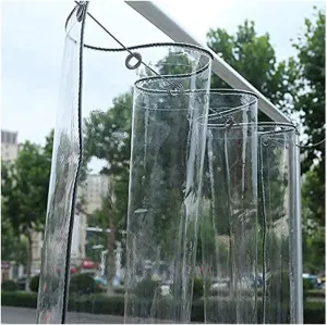 Waterproof Clear Tarpaulin Clear Waterproof Tarp Transparent Waterproof Cover Tarp High Transparency for Pool Car Truck(1x2m)