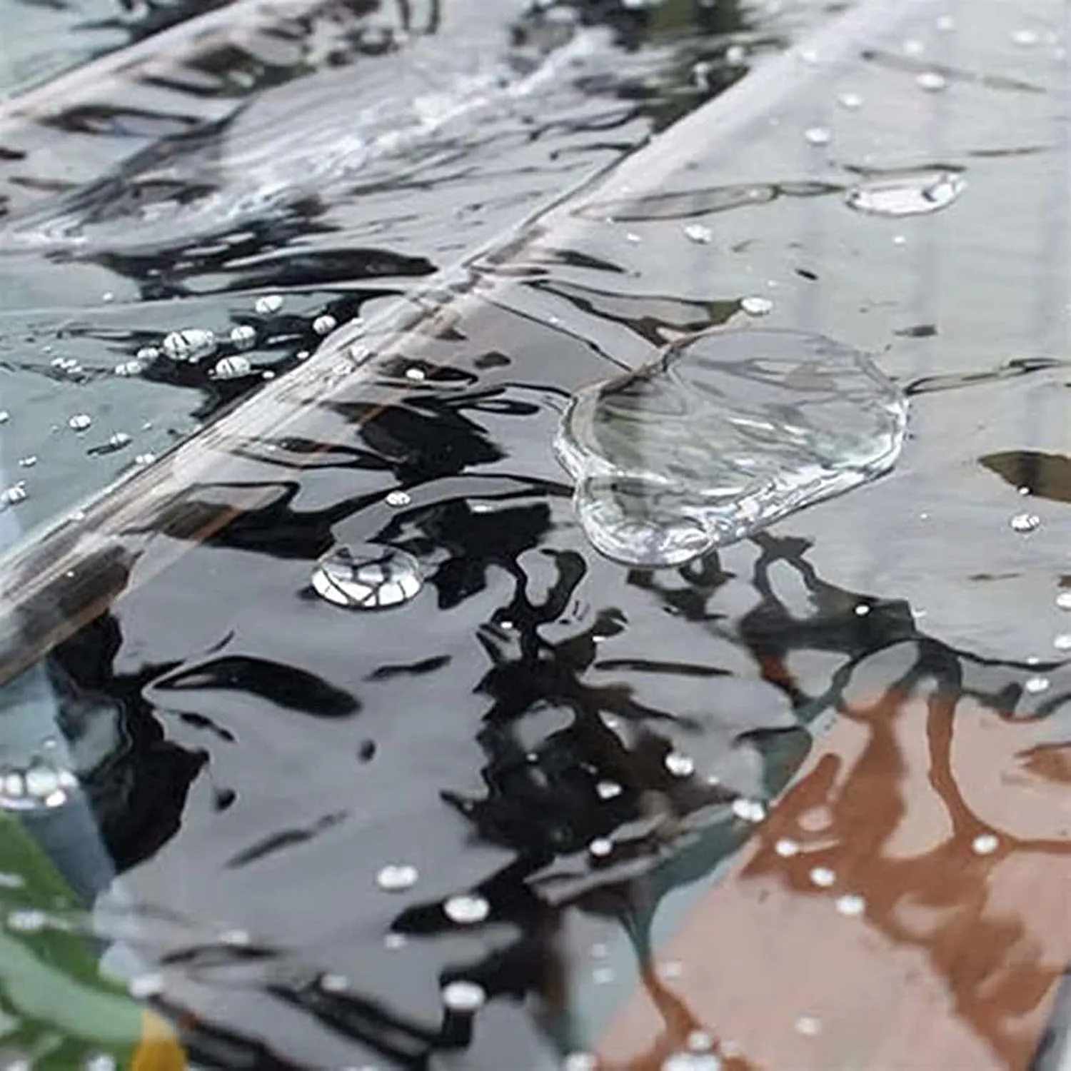 Waterproof Clear Tarpaulin Clear Waterproof Tarp Transparent Waterproof Cover Tarp High Transparency for Pool Car Truck(1x2m)