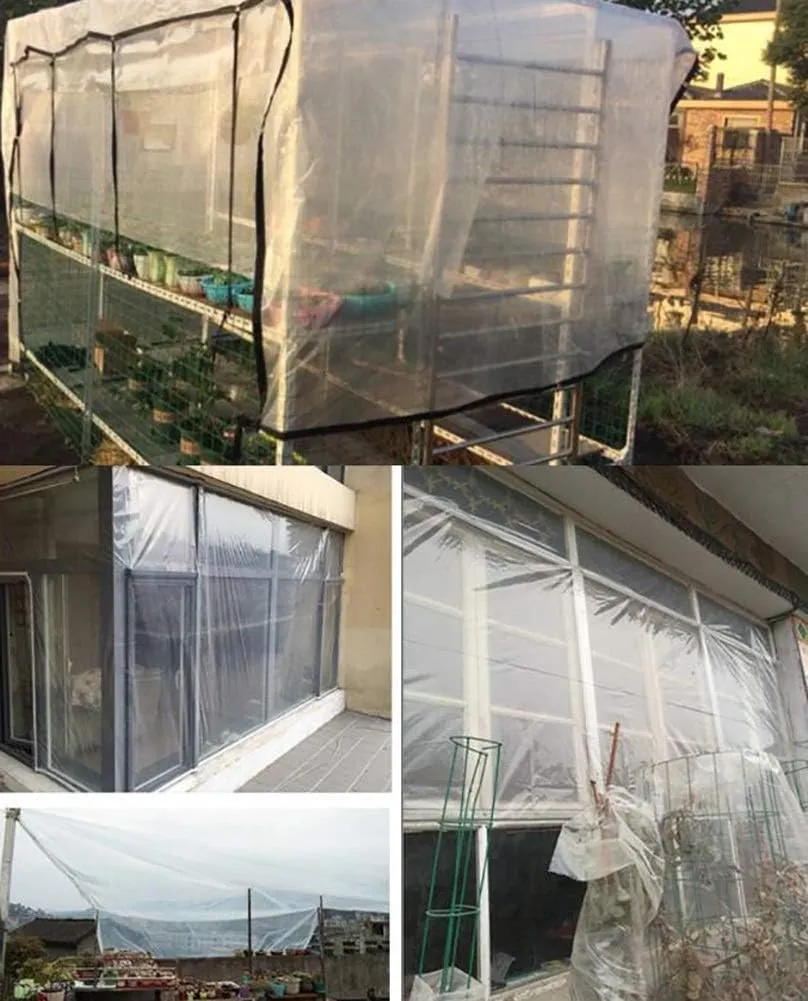Waterproof Cover Tarp Tarpaulin Sheet,Sunshade Net, Shade Cloth, Waterproof Covering Rain Polyethylene Tarp for Greenhouse Garden Agriculture Flower 120 G/㎡,a,2 * 5M