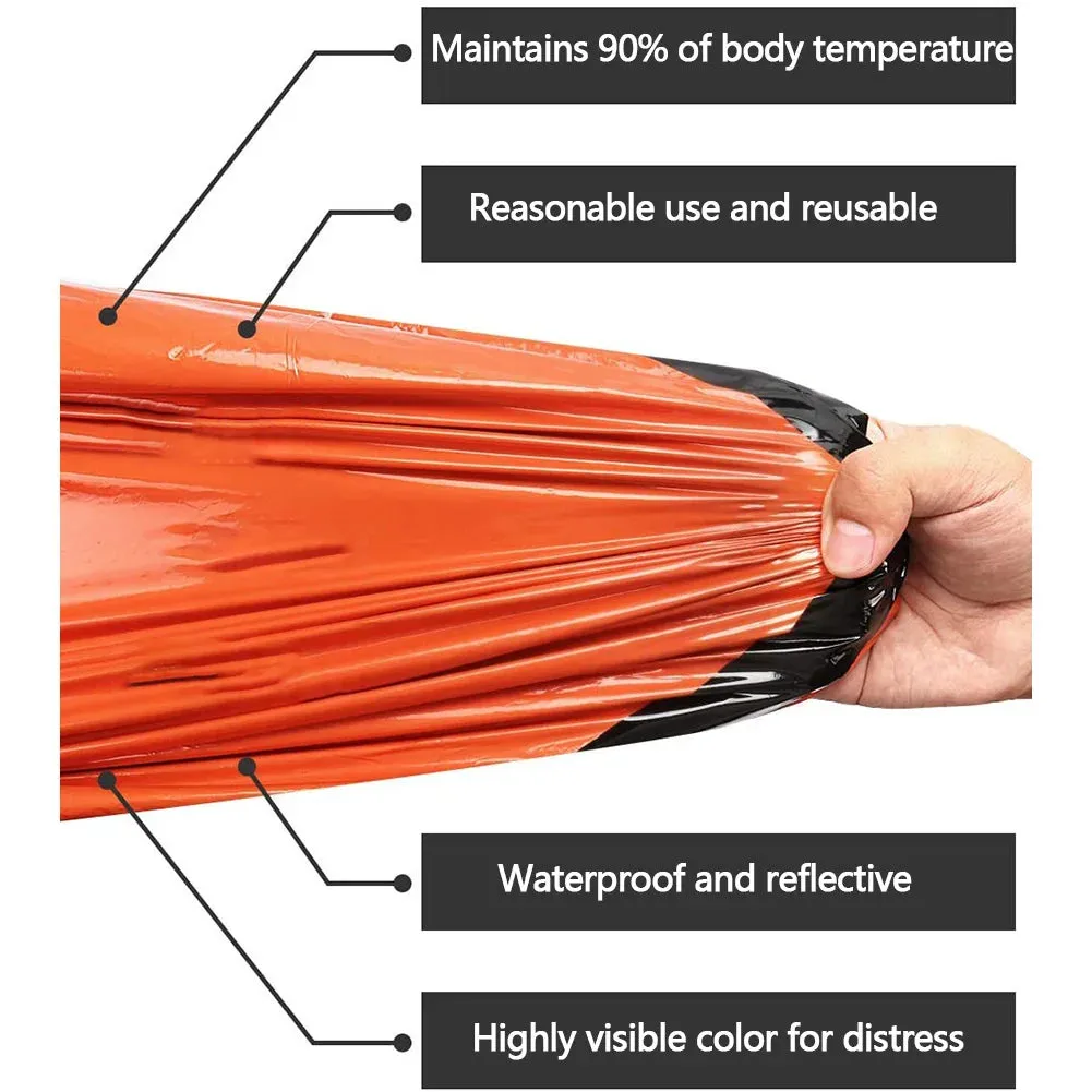 Waterproof Emergency Thermal Sleeping Bag and Blanket for Outdoor Survival