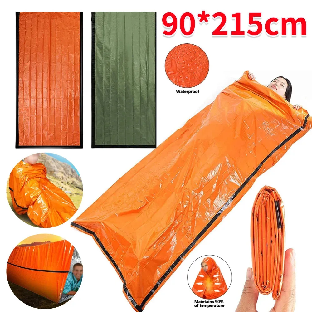 Waterproof Emergency Thermal Sleeping Bag and Blanket for Outdoor Survival