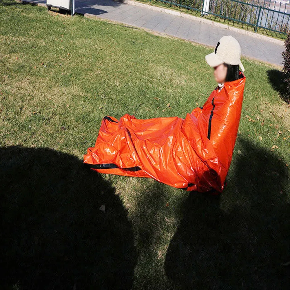 Waterproof Emergency Thermal Sleeping Bag and Blanket for Outdoor Survival