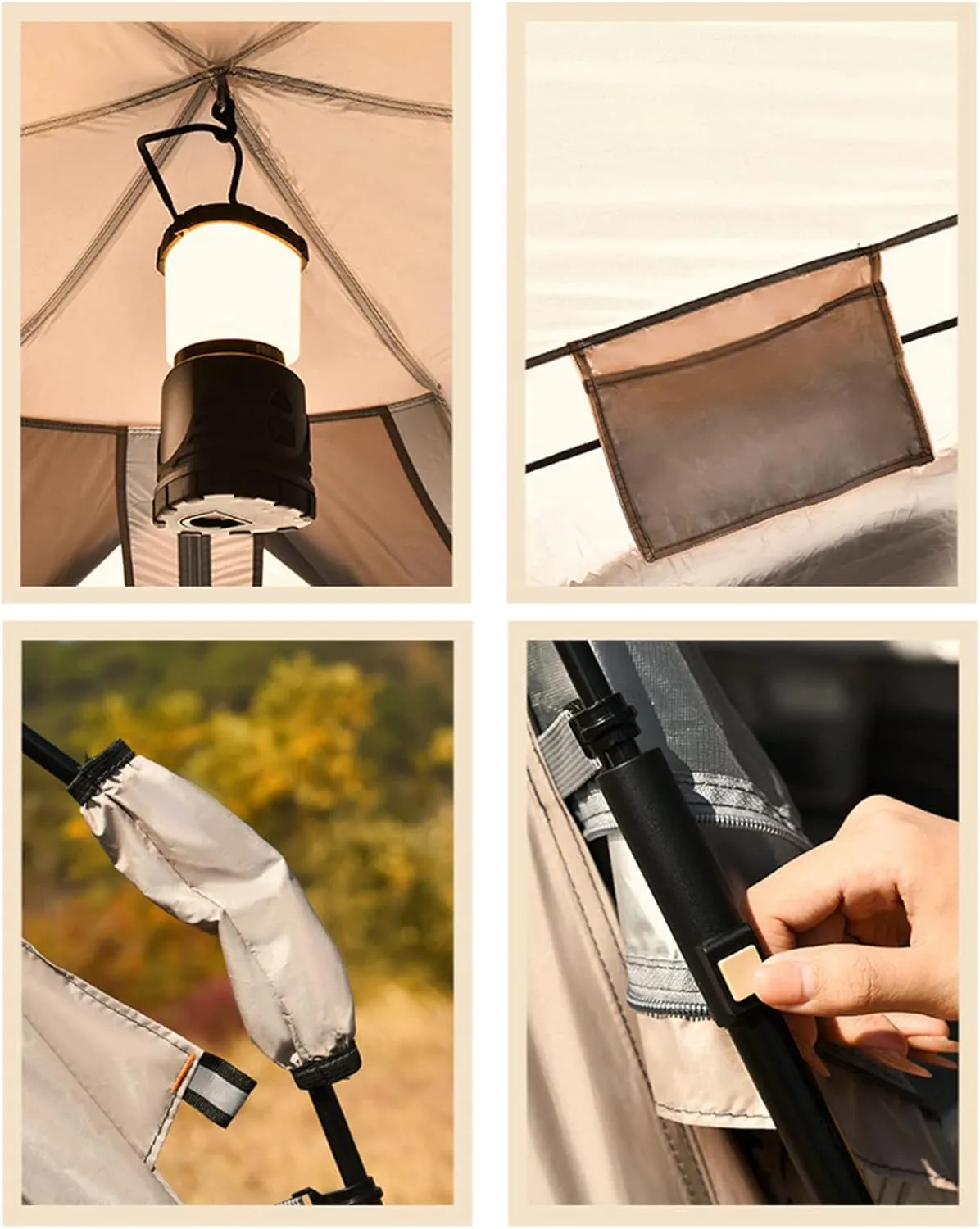 Waterproof Glamping Yurt Tent | Large Portable Pop Up Tent | Instant Cabin Tent for 4-8 People | Double Layer 4 Seasons Bell Tent Teepee for Adults