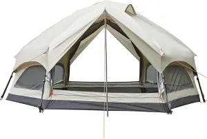 Waterproof Glamping Yurt Tent | Large Portable Pop Up Tent | Instant Cabin Tent for 4-8 People | Double Layer 4 Seasons Bell Tent Teepee for Adults