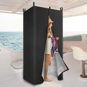 Waterproof Pontoon Tent, Privacy Boat Tent, 30 * 27 * 72 in Heavy Duty Hanging Changing Room, Privacy Curtains for Pontoon Boats, Pontoon Boat Tent Attaches to Bimini Top Poles