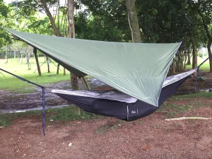 Waterproof Rain Fly Camping Tent Tarp 11.2x8.5FT Portable Groundsheets Footprint Shelter Sunshade Beach Picnic Blanket Mat for Outdoor