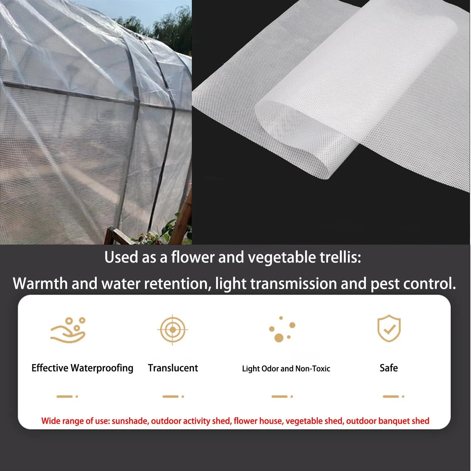 Waterproof Tarp Plastic Tarp Tent Cover for Under Tent Multi Purpose Protective Cover Durable Waterproof Weather Proof Rip and Tear Resistant 3.28ft x 4.92ft White
