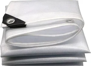 Waterproof Tarp Tarp for Under Tent Camping Tarp for Under Tent Multi Purpose Protective Cover Durable Waterproof Weather Proof Rip and Tear Resistant 2.46ft x 6.56ft White